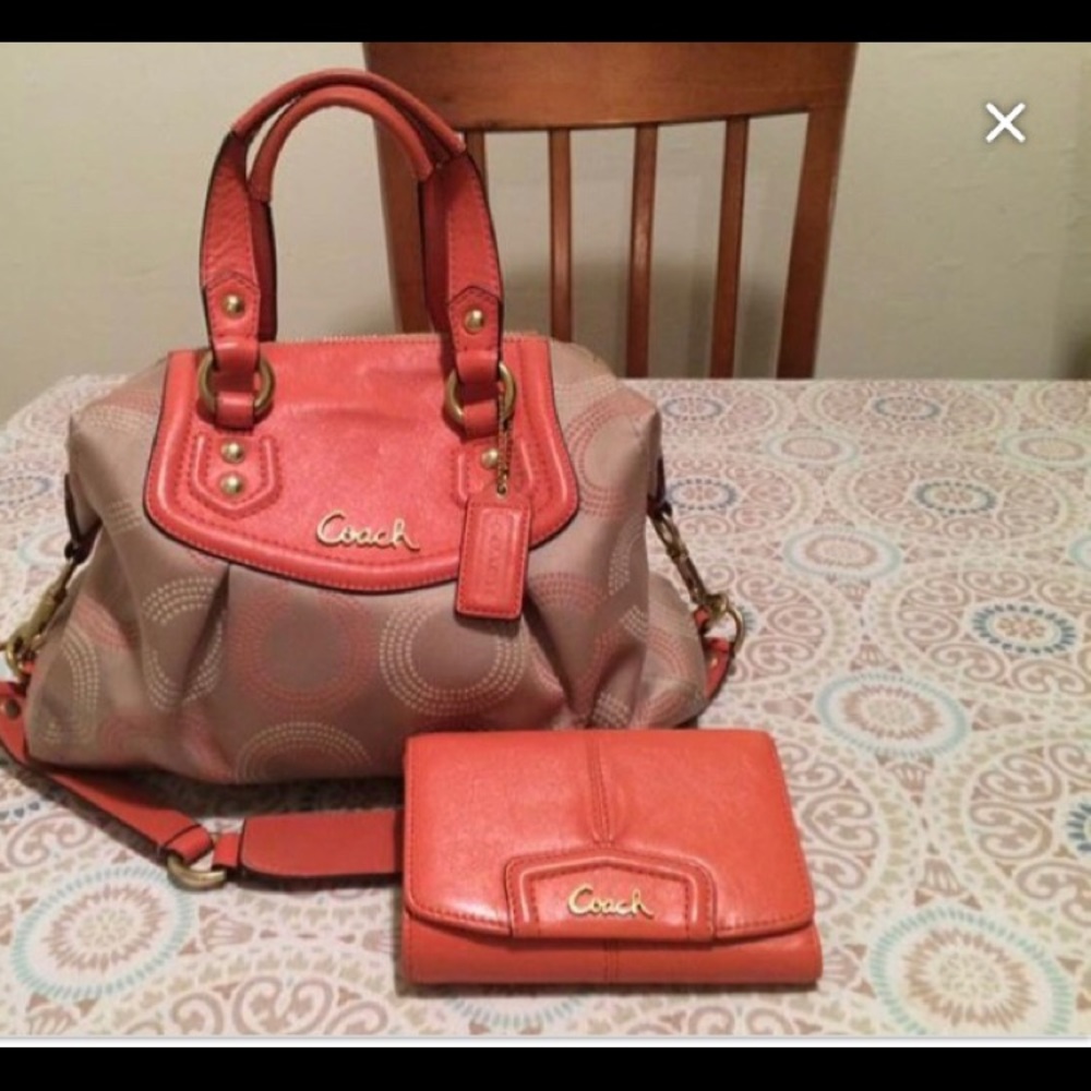 Authentic Coach Purse with matching Leather Wallet